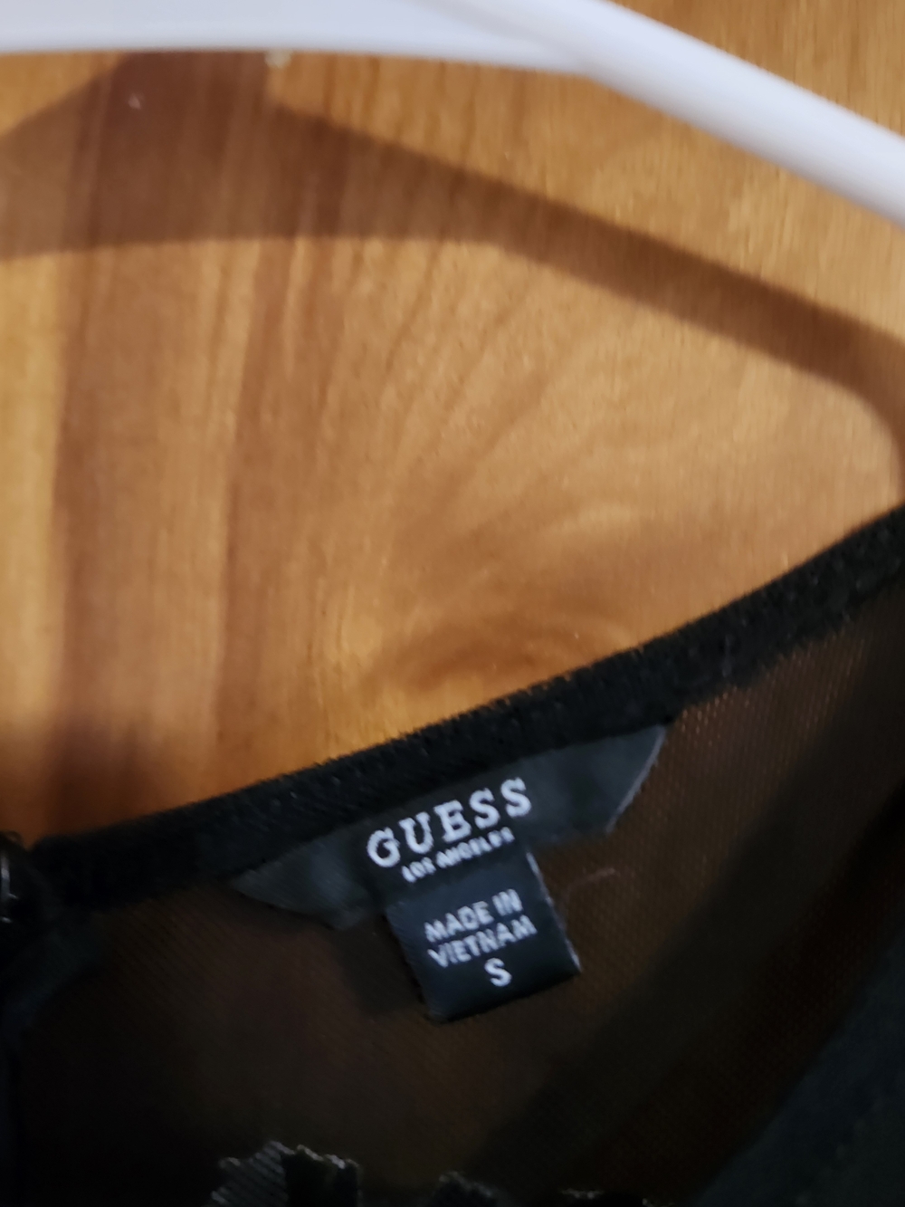 GUESS Black Sheer Top - Small